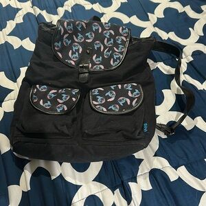 Stitch backpack. Blue and black